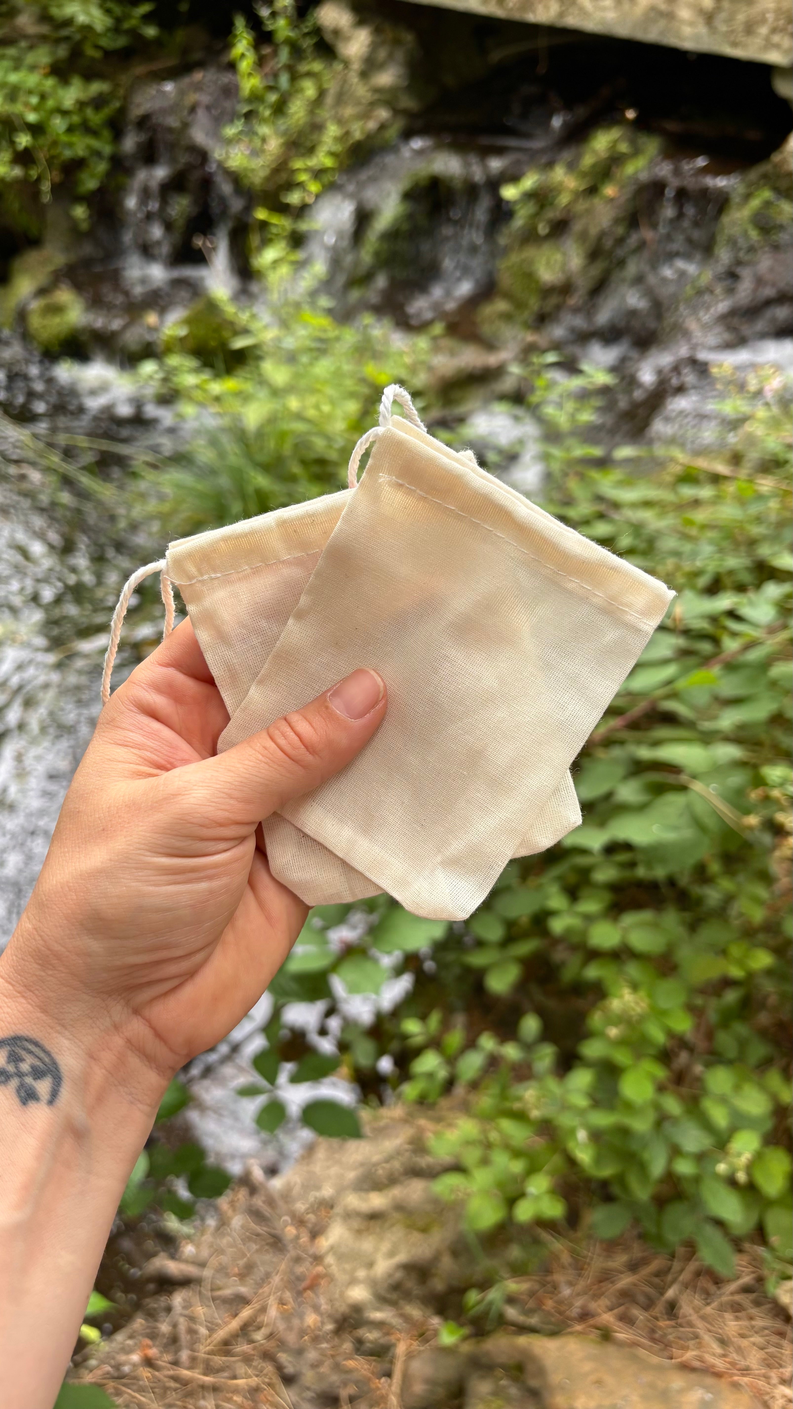 Cotton Gauze Tea & Spell Bags  –  Set of Two